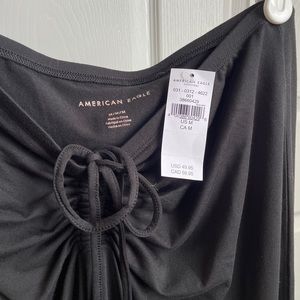 AE Ruched Black MIDI Skirt W M